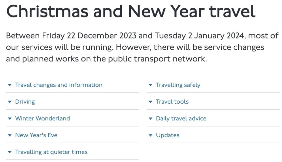 圣诞&元旦期间伦敦交通情况一览表！千万不要错过车程时间啦！